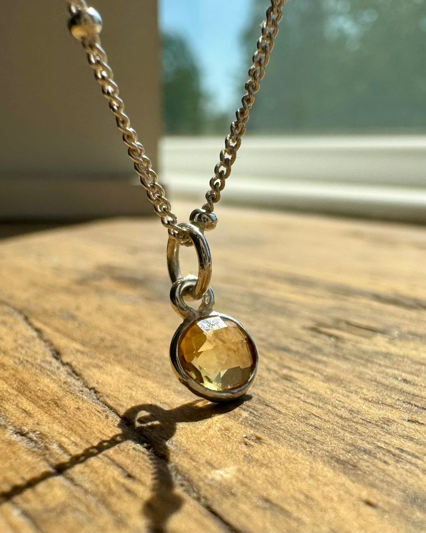 Sterling Silver Citrine Necklace