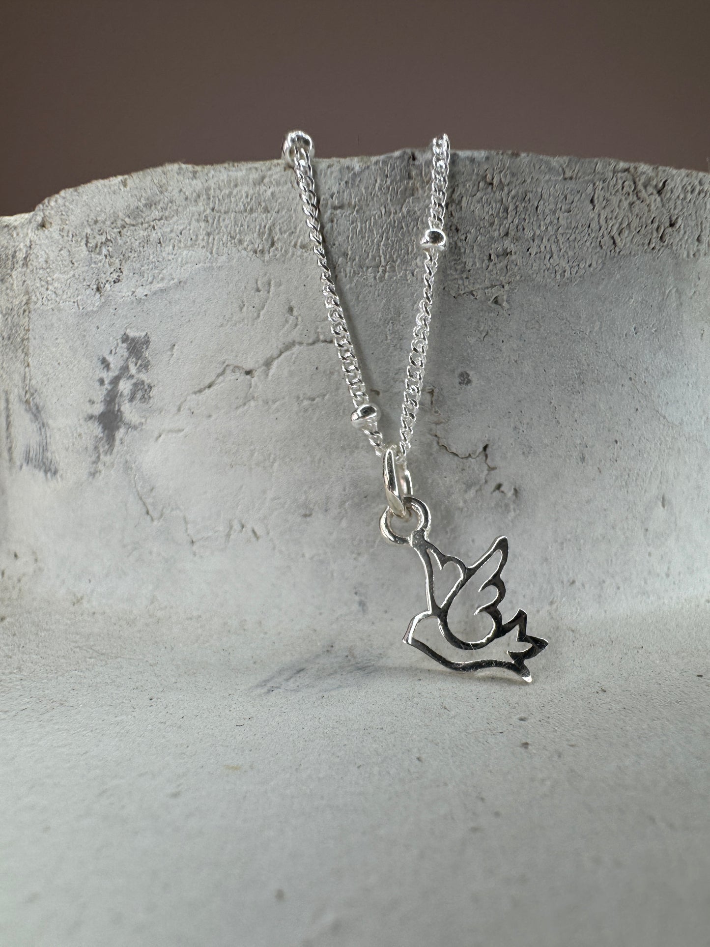 Sterling Silver Dove Necklace