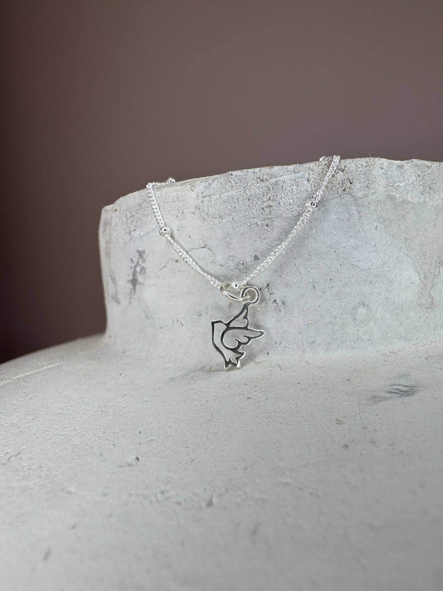Sterling Silver Dove Necklace