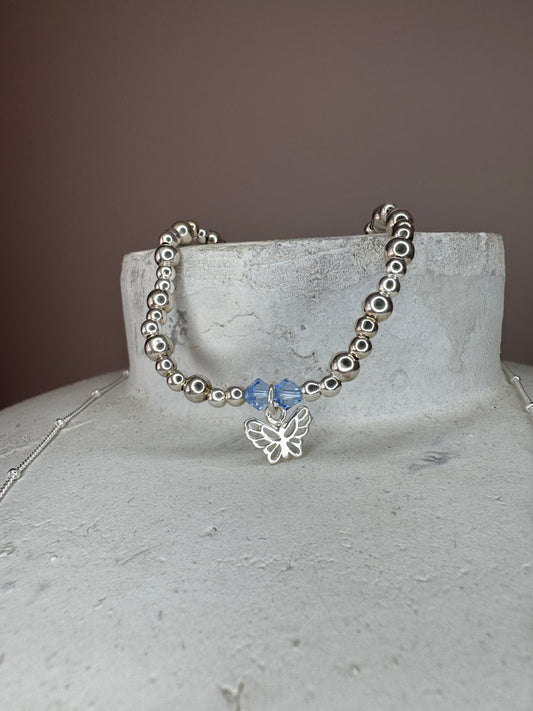 Sterling Silver Butterfly Bracelet