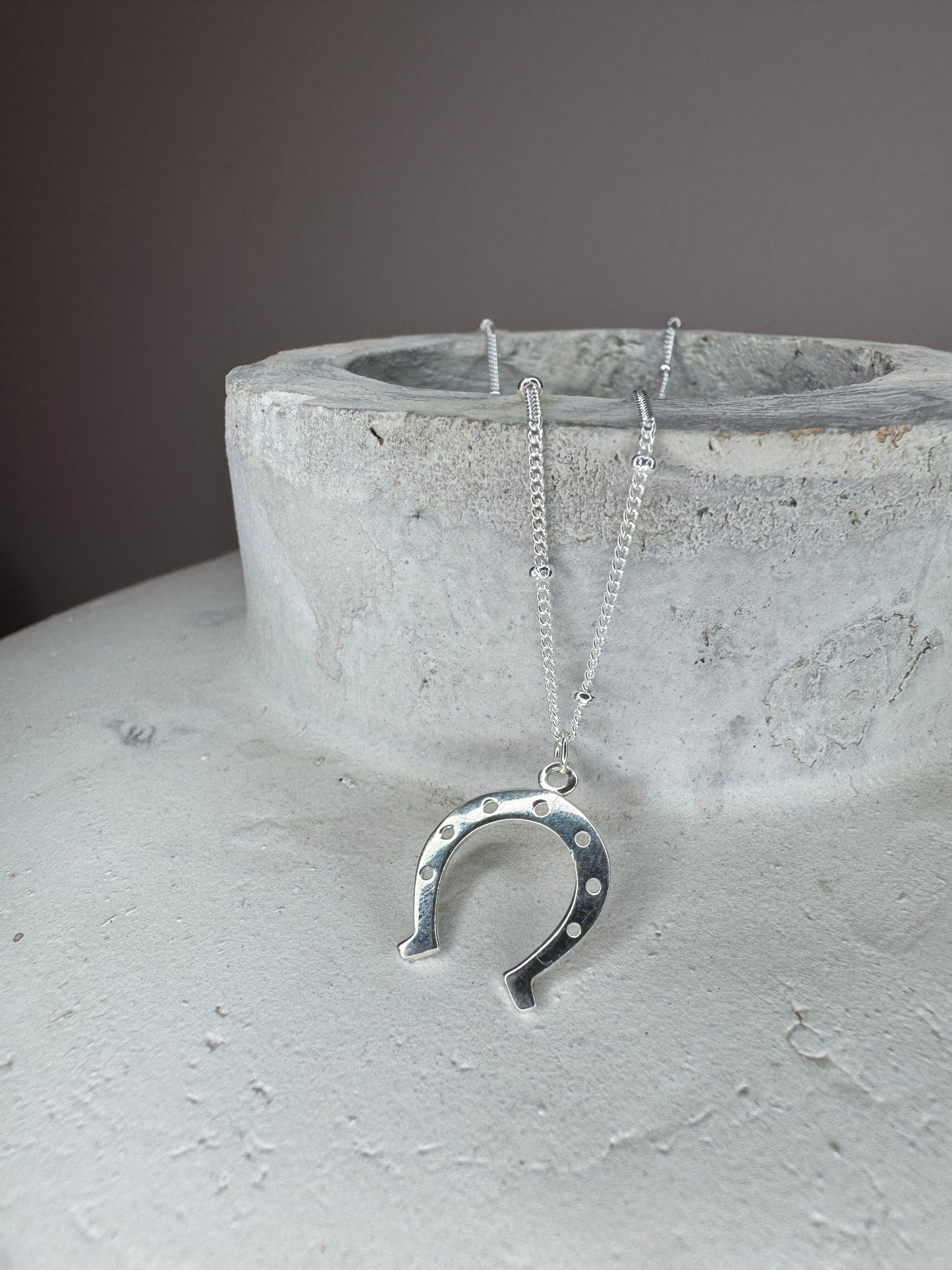 Sterling Silver Horseshoe Necklace